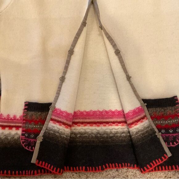 Sigrid Olsen Sport 100% Wool Sweater Cardigan Aztec Southwest Blanket Sz S - Picture 5 of 14
